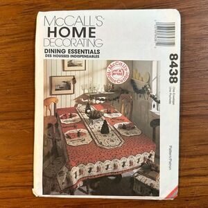 UNCUT McCall's Pattern 8438 Dining Essentials